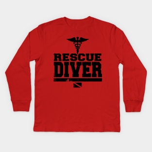 Rescue Diver (distressed) Kids Long Sleeve T-Shirt